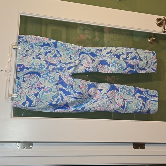 Lilly Pulitzer Kelly Pant Bay Blue Into The Deep - Picture 2 of 15